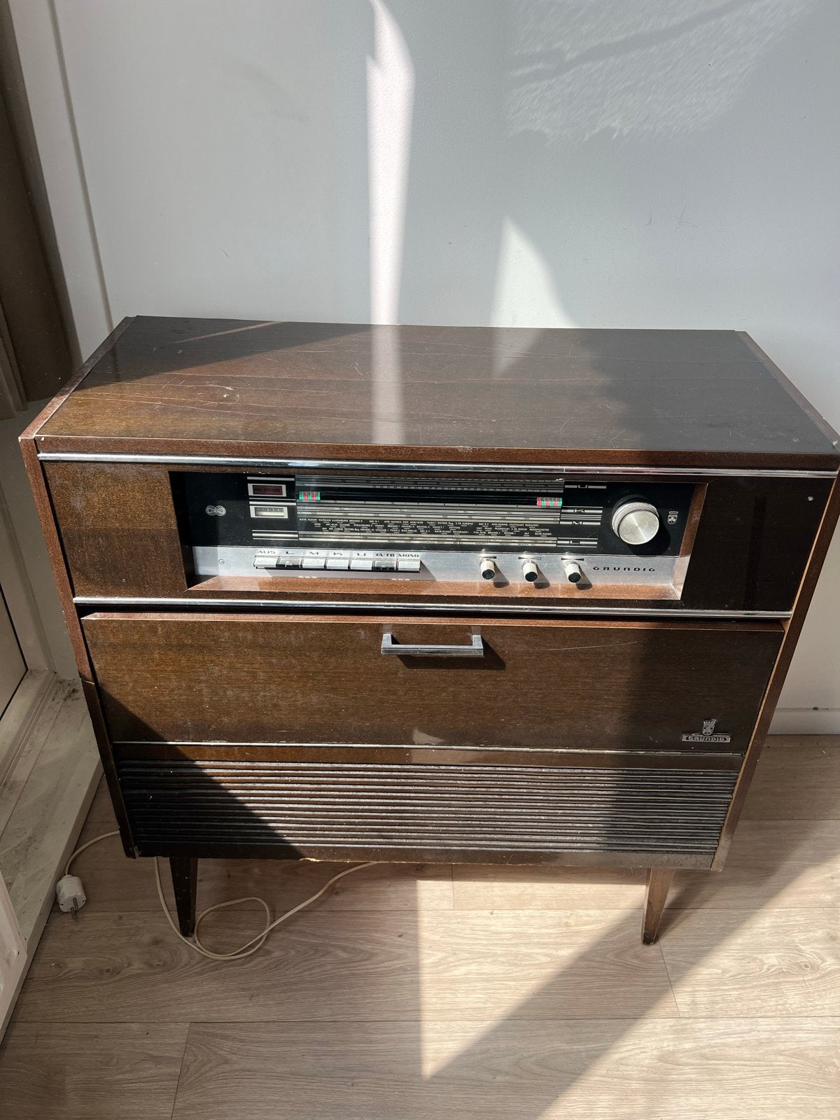 Vintage Grundig Radio-Platenspeler Combinatie, Gebruikt, Automatisch, Platenspeler, Ophalen