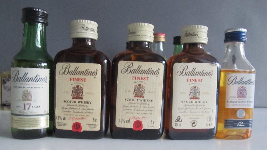 whisky mini ballantines    5 x, Ophalen of Verzenden