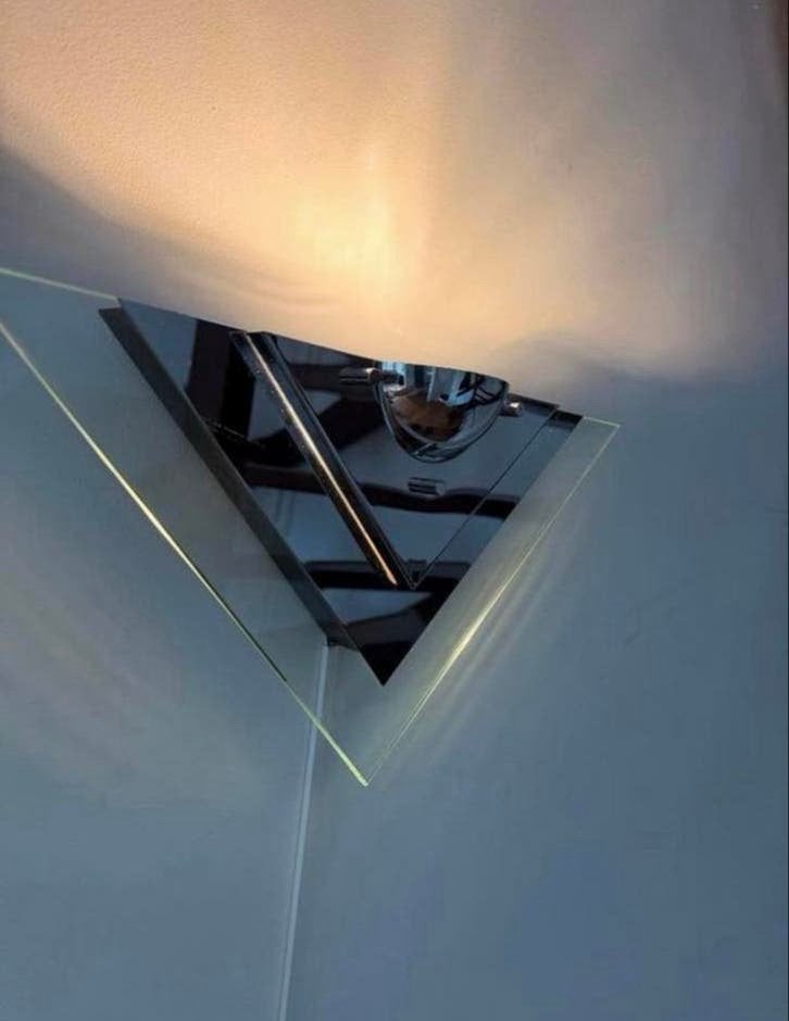 Dijkstra Amsterdamse School Wandlamp - Glas & Chroom, Ophalen