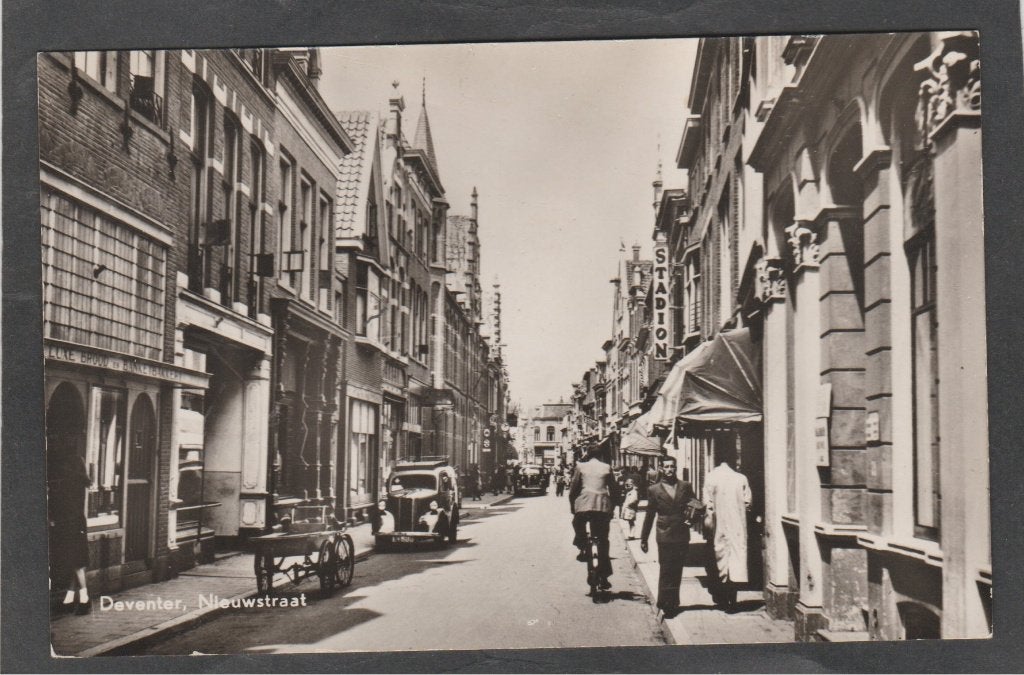 deventer  nieuwstraat, Verzenden, 1940 tot 1960, Ongelopen, Overijssel