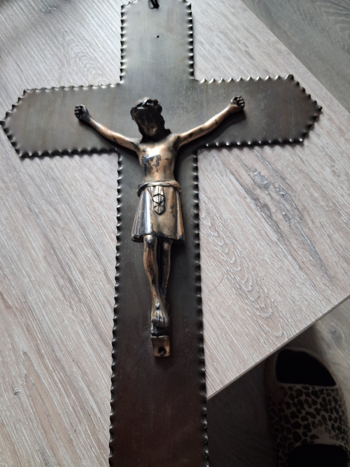 Christus kruis brons, Ophalen of Verzenden, Gebruikt, Christendom | Protestants