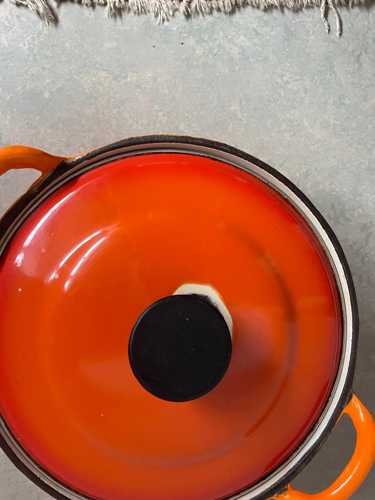 Gietijzeren pan ( weinig gebruikt ), Huis en Inrichting, Keuken | Potten en Pannen, Ophalen of Verzenden, Zo goed als nieuw, Gietijzer
