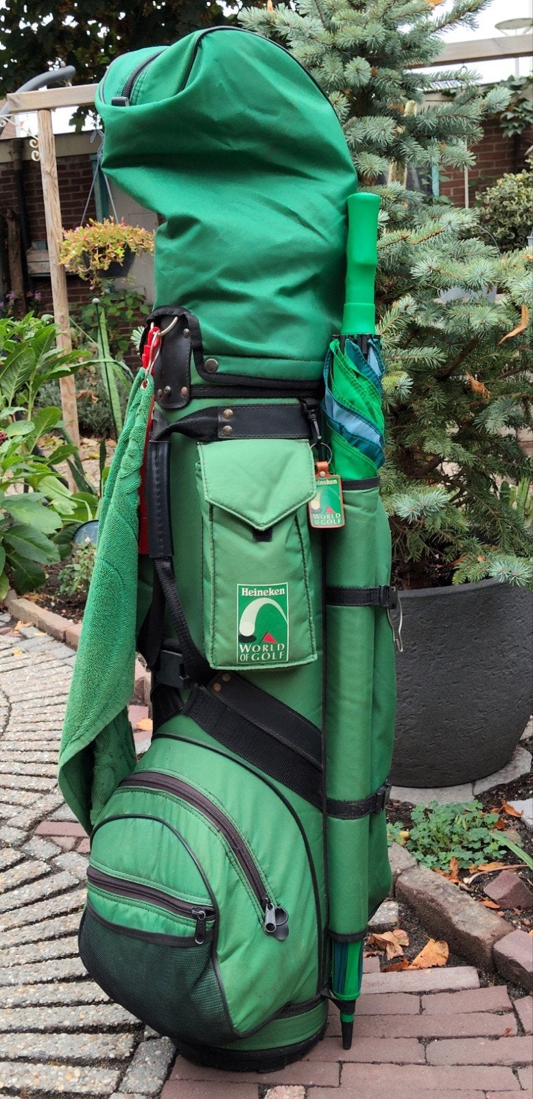 Golftas met toebehoren Heineken Open World of Golf, Sport en Fitness, Ophalen, Zo goed als nieuw, Tas, Overige merken