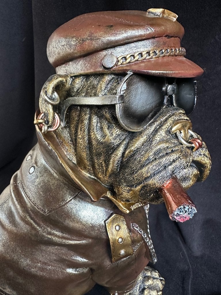 Bulldog , Nieuw, Ophalen of Verzenden, Handgemaakt, Composieten, Beeld