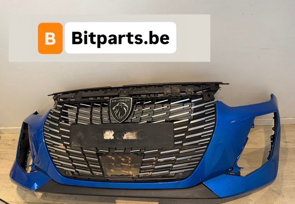 Voorbumper Peugeot 208 - Blauw - Origineel, Auto-onderdelen, Gebruikt, Voor, Ophalen of Verzenden, Bumper