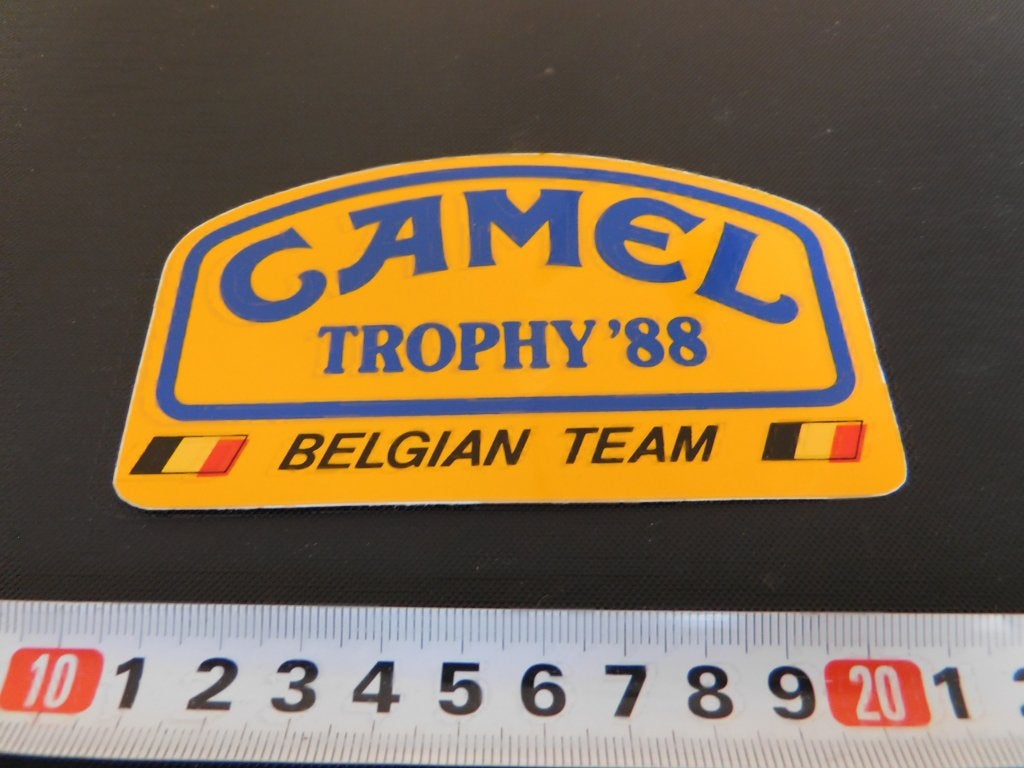 sticker CAMEL TROPHY 1988 belgian team, Verzamelen, Ophalen, Zo goed als nieuw