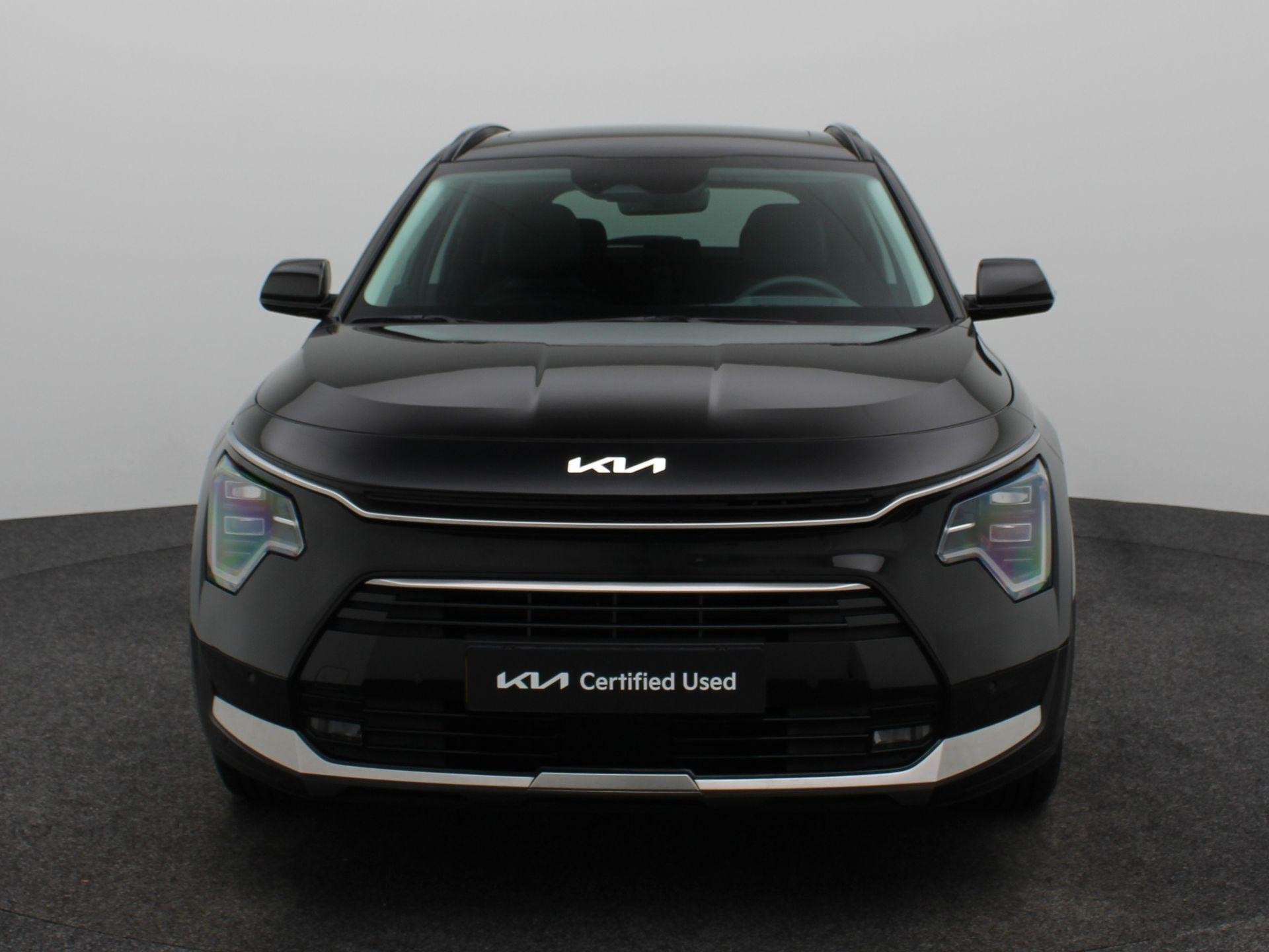 Kia Niro 1.6 GDi Hybrid DynamicPlusLine Panorama | Stoel Stu, Auto's, Gebruikt, Euro 6, Zwart, Origineel Nederlands