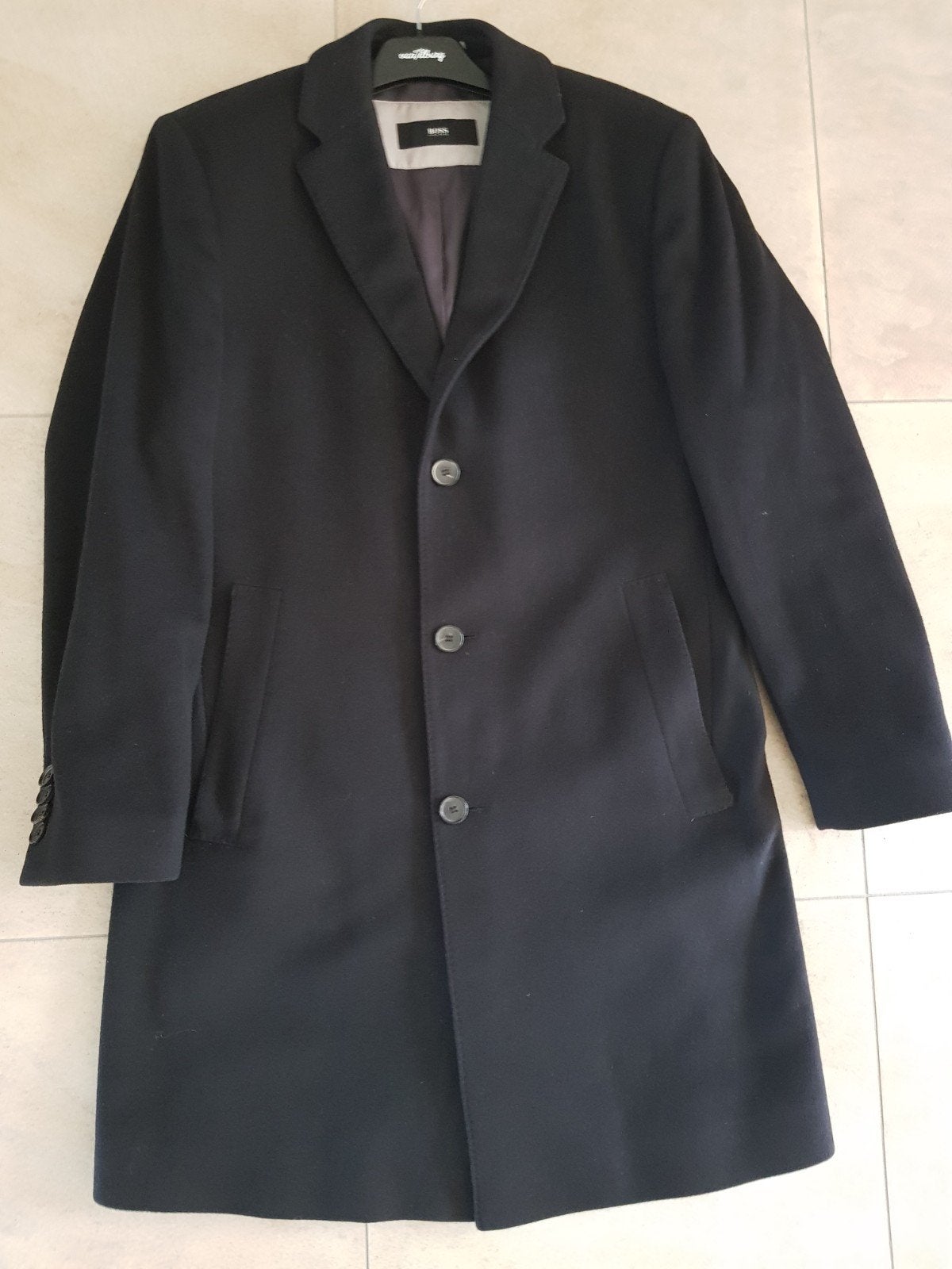 Hugo Boss jas zwart 48, Ophalen of Verzenden, Zo goed als nieuw, Maat 48/50 (M), Zwart