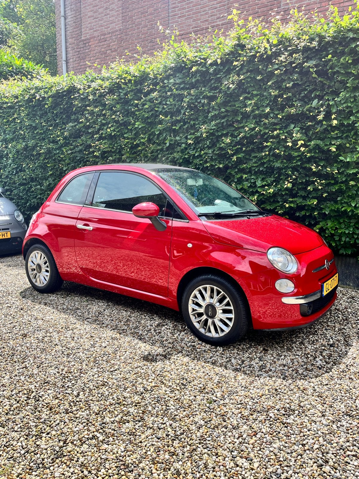 Fiat 500 cabrio rood met nieuwe APK, Auto's, Fiat, Particulier, Benzine, A, Hatchback, Handgeschakeld, Origineel Nederlands, Rood