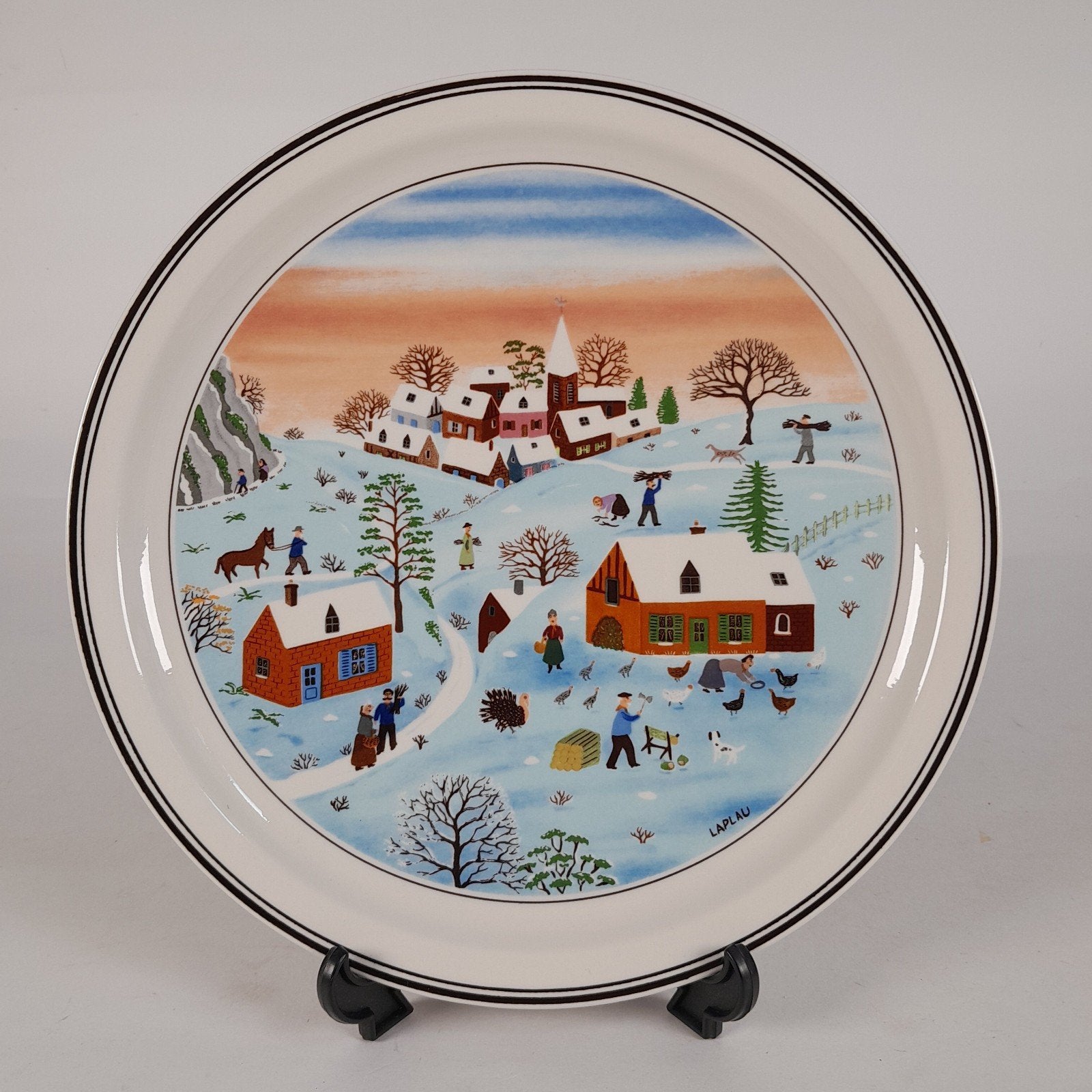 Vintage Villeroy & Boch bord - Four Seasons Winter 1980's, Ophalen of Verzenden