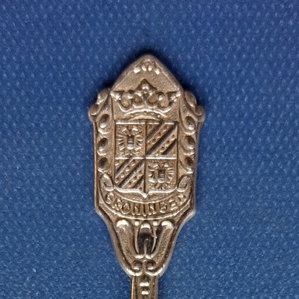 verzilverd lepeltje provincie Groningen (VZS 90), Ophalen of Verzenden
