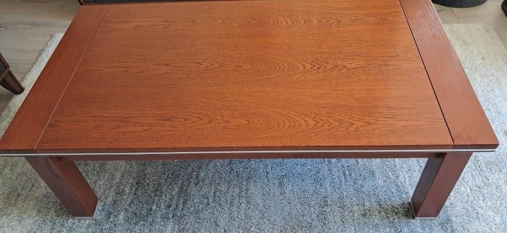 Salontafel eiken kersen model Temrai 130 x 70 cm, Ophalen, Gebruikt, 100 tot 150 cm, Klassiek