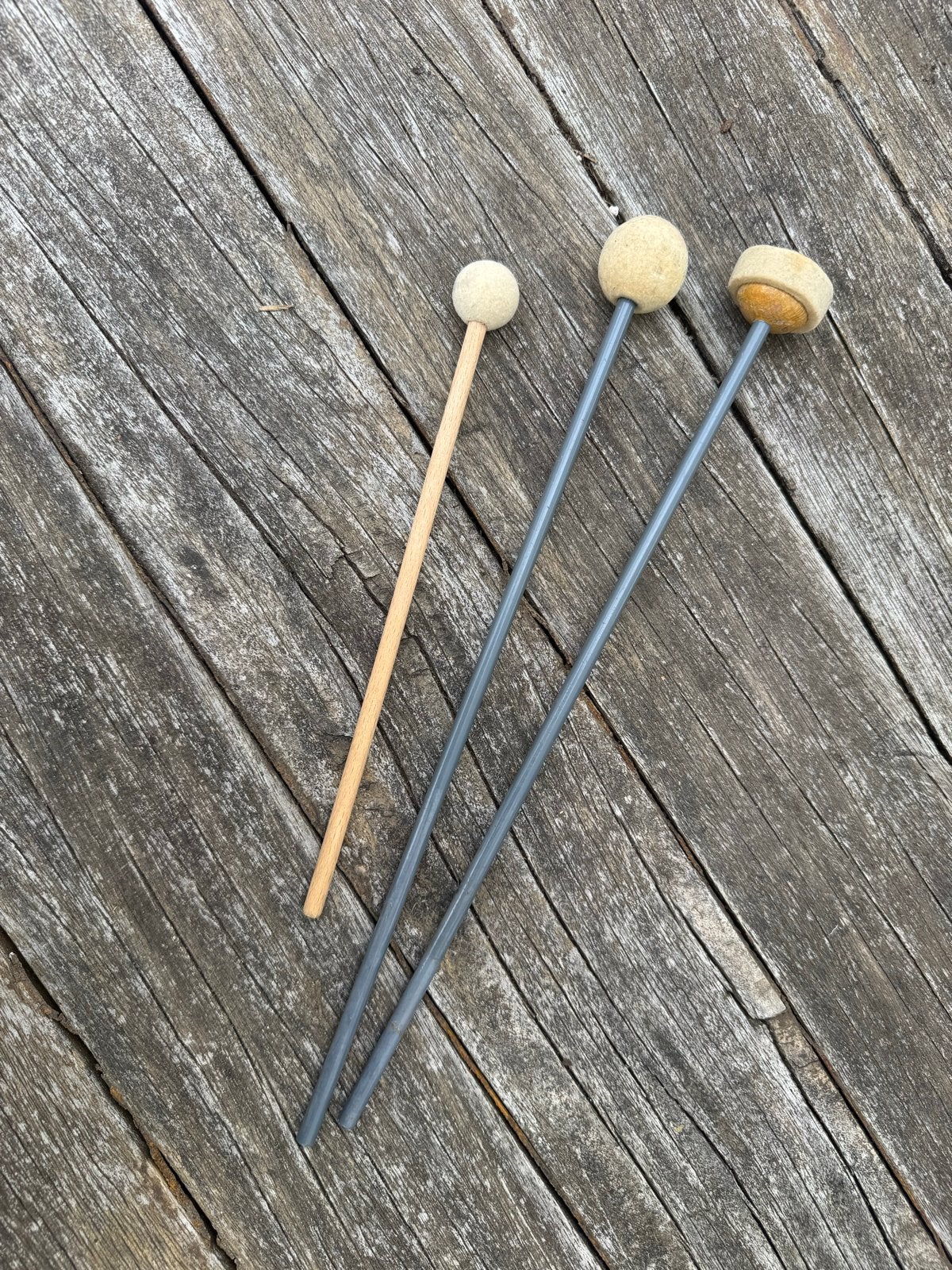Set van 3 mallets voor percussie-instrumenten, Ophalen of Verzenden, Gebruikt