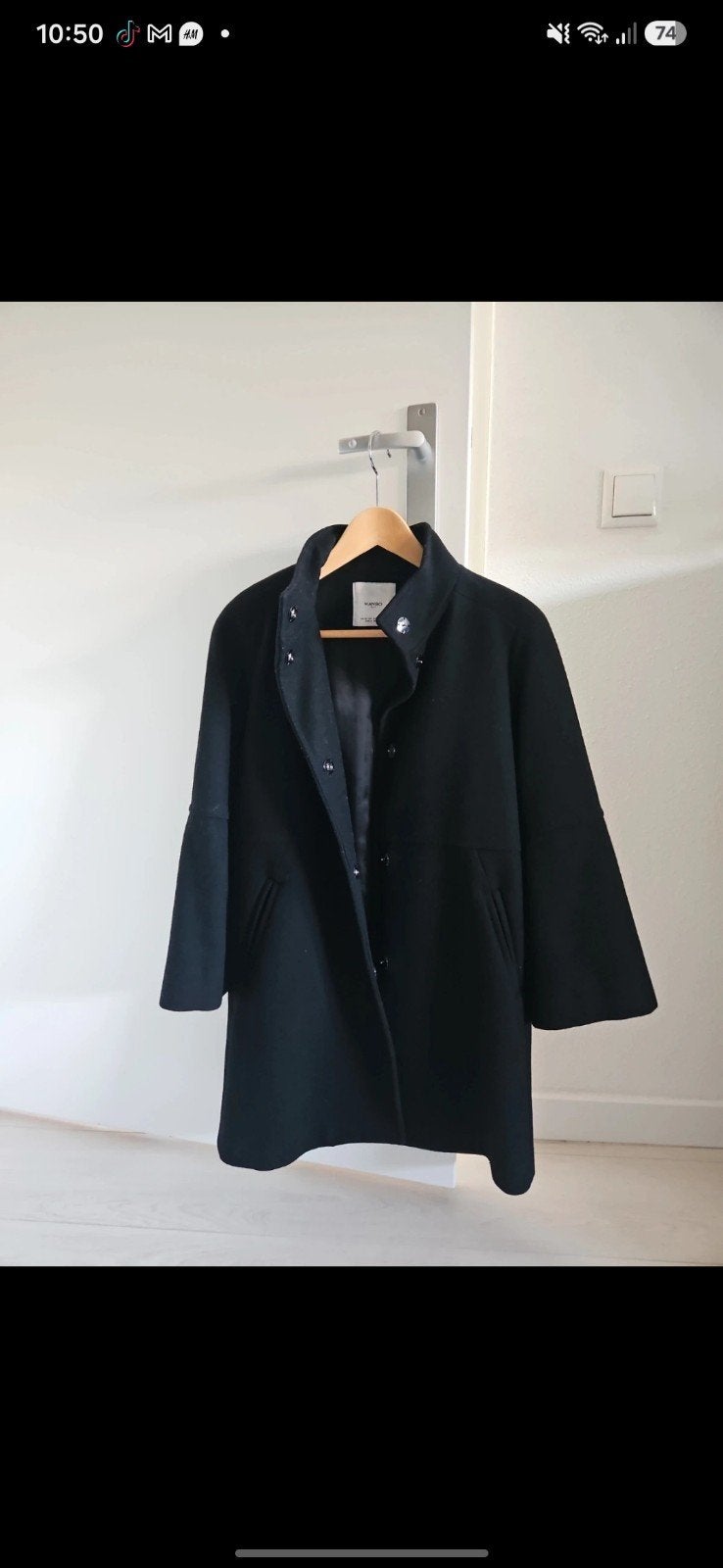 winter jas dames Mango, Kleding | Dames, Jassen | Winter, Ophalen of Verzenden, Zo goed als nieuw, Zwart