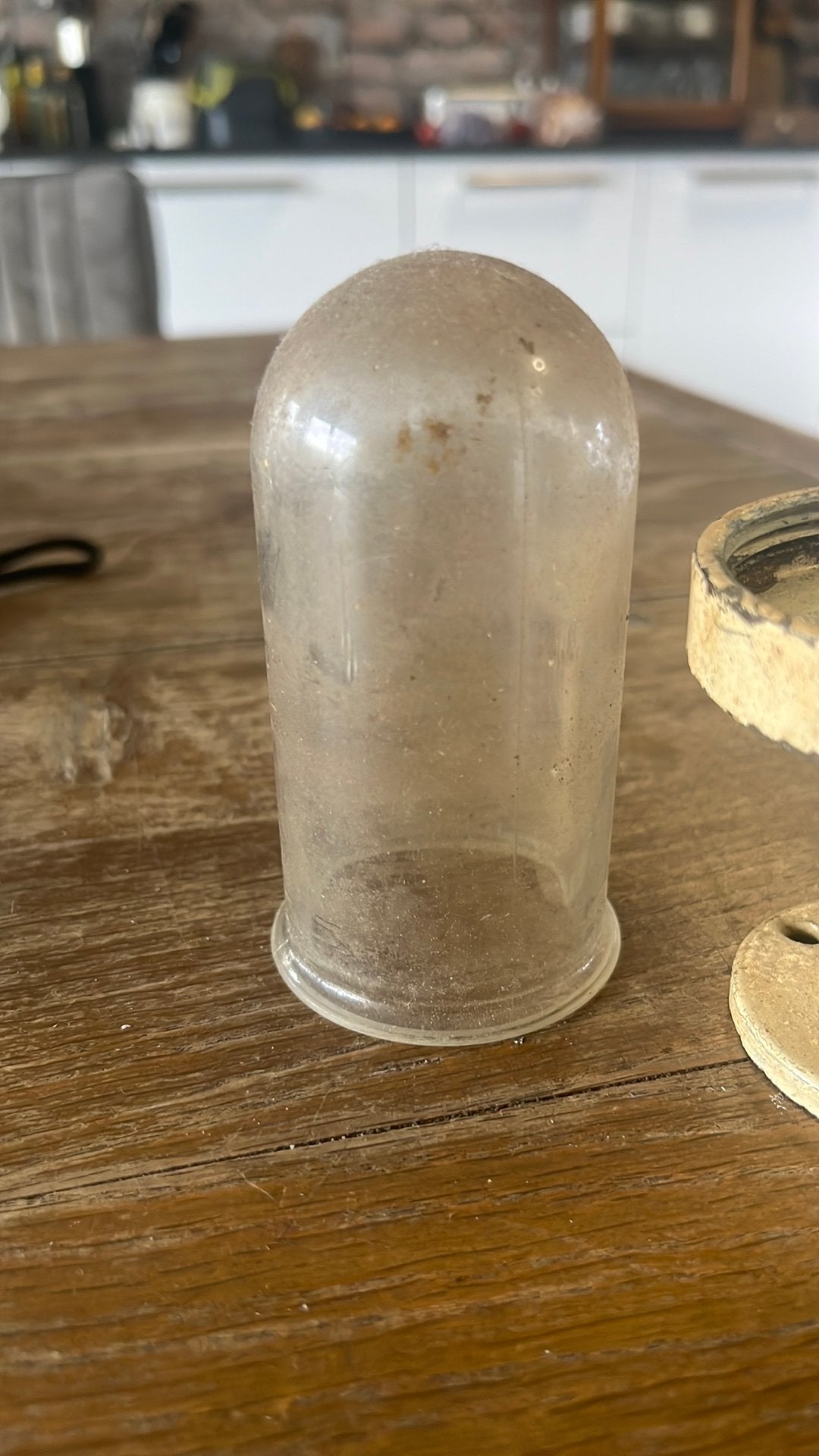 Oude kleine geschilderde messing scheepslamp, Ophalen of Verzenden, Zo goed als nieuw, Motorboot of Zeilboot, Gebruiksvoorwerp