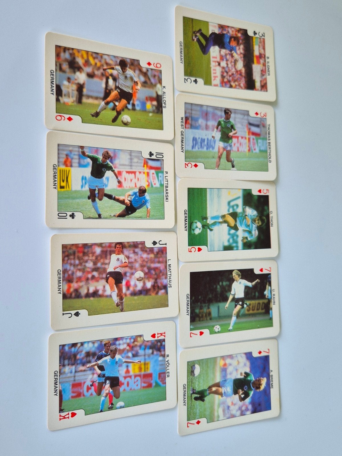 Vintage voetbal speelkaarten Duitsland (jaren '80), Verzamelen, Ophalen of Verzenden, Zo goed als nieuw, Buitenlandse clubs, Spelerskaart
