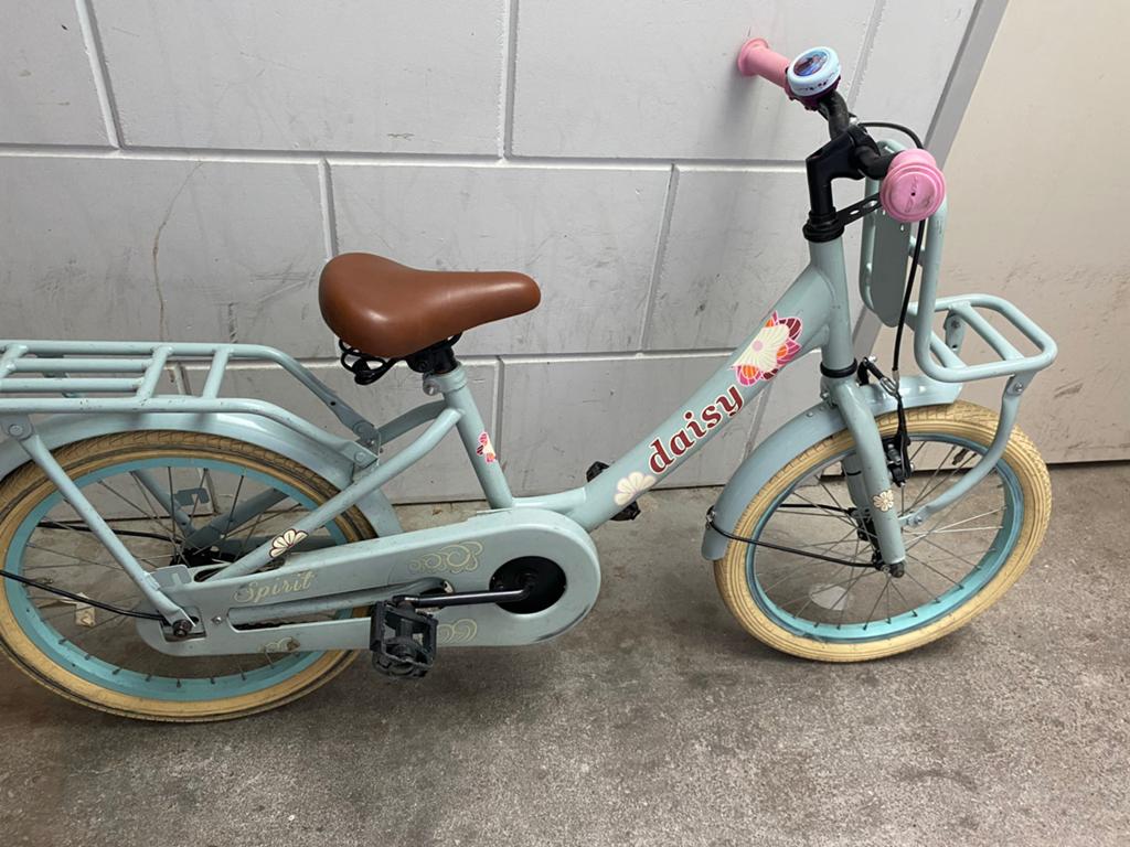 Meisjes kinderfiets Daisy Spirit - met gebruikerssporen, Fietsen en Brommers, Fietsen | Meisjes, Ophalen, Terugtraprem, Gebruikt