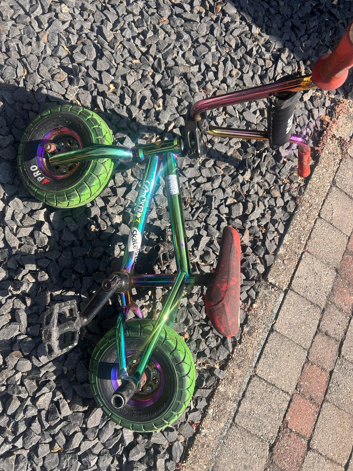 Mini BMX holo  super vet!, Fietsen en Brommers, Fietsen | Crossfietsen en BMX, Ophalen, Gebruikt, Staal, Velgrem