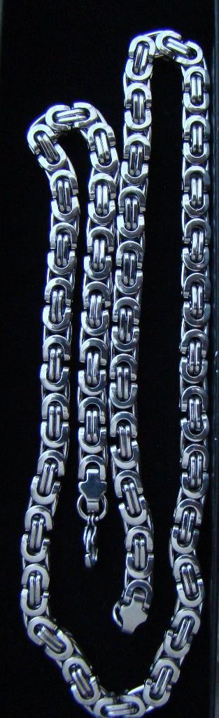 Ketting Koningsschakel massief Tibet zilver 70 CM -NIEUW-, Ophalen of Verzenden, Nieuw, Zilver, Overige materialen