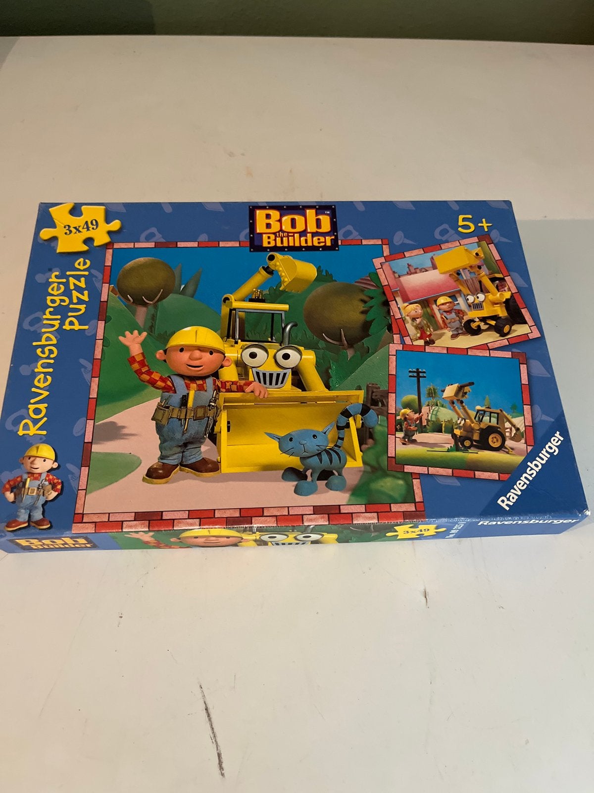 3 Ravensburger Bob de Bouwer puzzels (3x49 stukjes), Ophalen of Verzenden, 10 tot 50 stukjes, Gebruikt, 4 tot 6 jaar