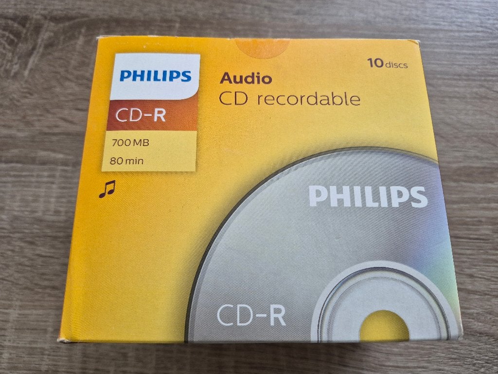 CD-R Audio CD recordable 10st Philips 700 MB/ 80 min, Computers en Software, Beschrijfbare discs, Ophalen of Verzenden, Nieuw