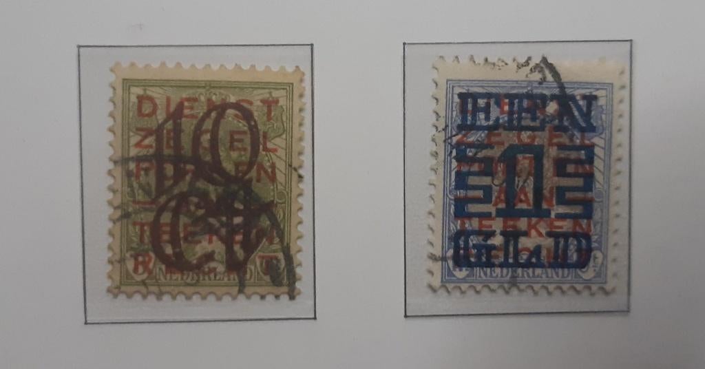 Gestempeld, Opruimingsuitgifte 1923 NVPH 132/133, Postzegels en Munten, Postzegels | Nederland, Verzenden, T/m 1940, Gestempeld