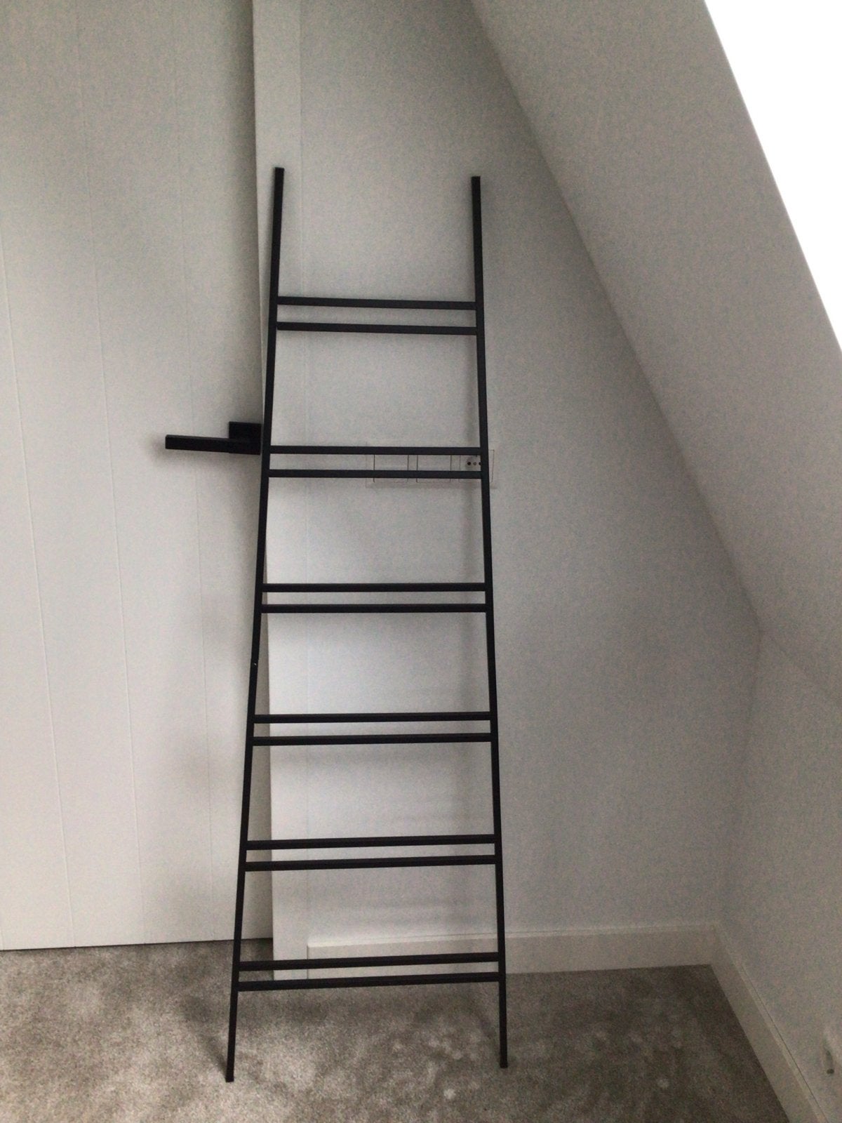 Zwart metalen decoratieve ladder, Ophalen, Zo goed als nieuw