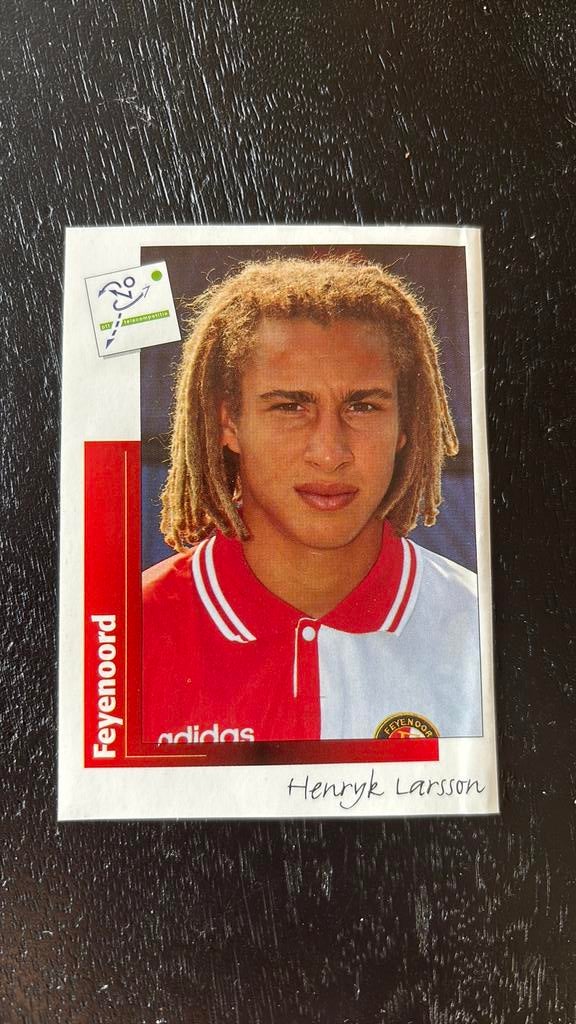 Panini voetbalplaatje Henrik Larsson 1996, Ophalen of Verzenden, Zo goed als nieuw, Buitenlandse clubs, Poster, Plaatje of Sticker