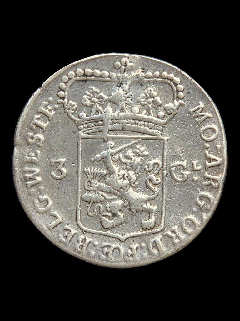 3 Gulden 1786 West Friesland, Postzegels en Munten, Vóór koninkrijk, Zilver, Losse munt, Overige waardes