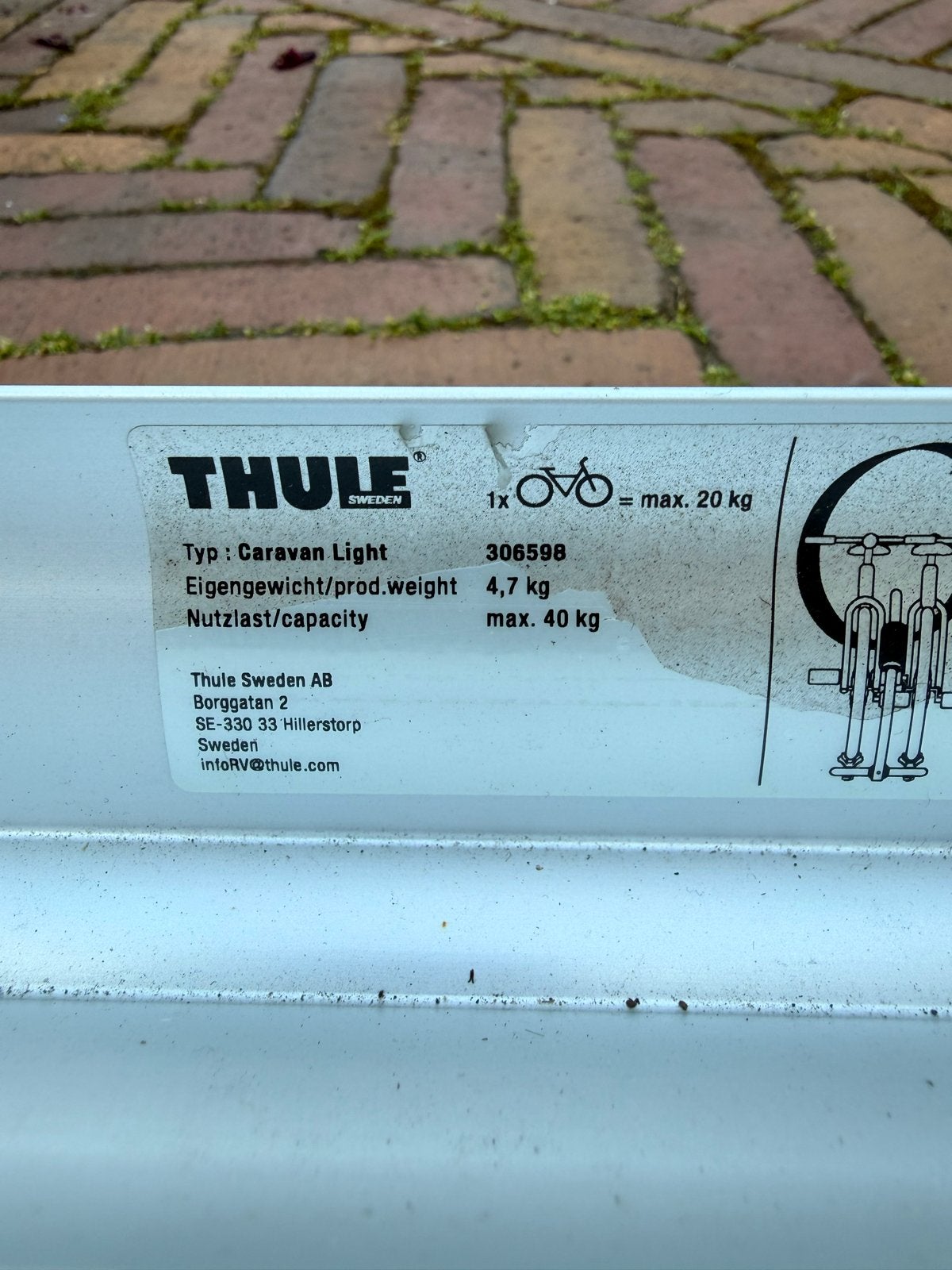 Thule Caravan Light fietsendrager voor caravan, Ophalen of Verzenden, Gebruikt