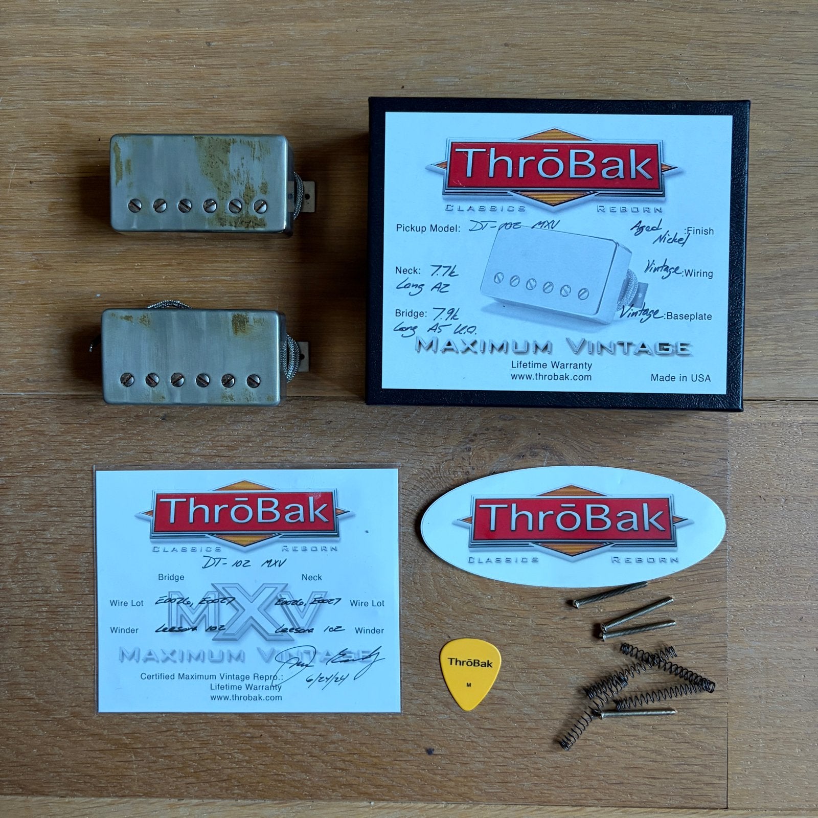 ThrōBak DT-102 MXV Humbucker Pickups - Aged Nickel, Muziek en Instrumenten, Ophalen of Verzenden, Gebruikt, Elektrische gitaar