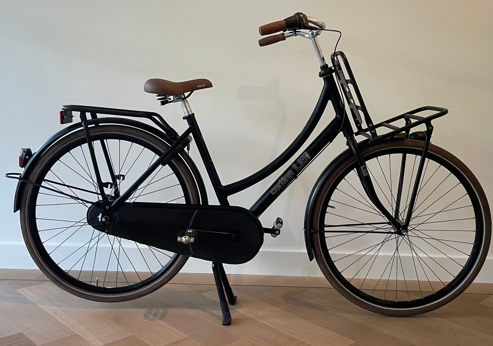 Nette  CORTINA U4 zwart matt–28 INCH 50 CM–7 VERSNELLINGEN, Terugtraprem, Versnellingen, Zo goed als nieuw, 50 tot 53 cm