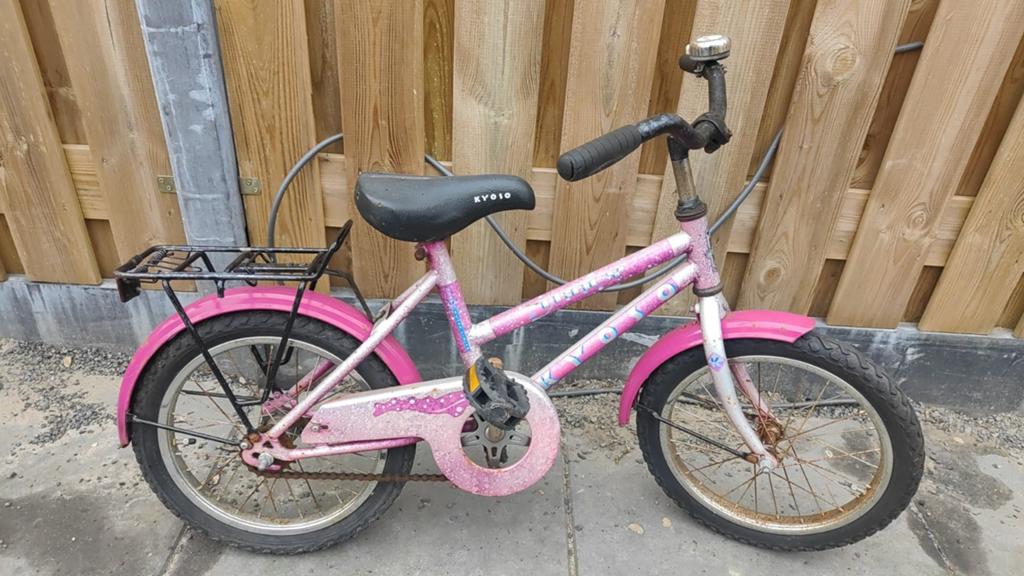 Meisjesfiets 
16 inch, Fietsen en Brommers, Fietsen | Meisjes, Ophalen, Gebruikt, 16 inch