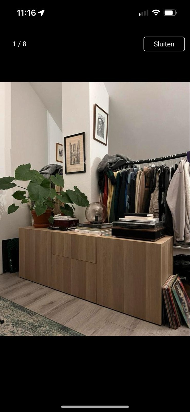 IKEA Besta opbergcombinatie met laden 180x42x65, Huis en Inrichting, Kasten | Dressoirs, Ophalen, Gebruikt, 150 tot 200 cm, Met lade(s)