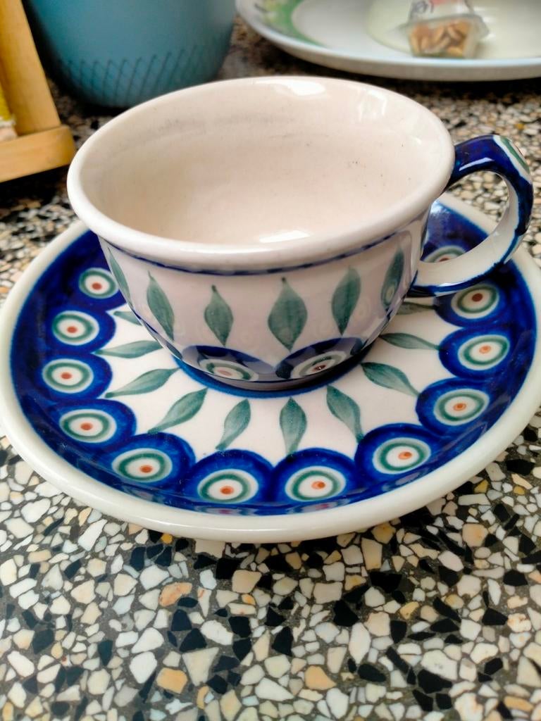 2 x pools aardewerk  boleslawiec bunzlau peacock, Huis en Inrichting, Keuken | Servies, Ophalen of Verzenden, Aardewerk, Overige stijlen