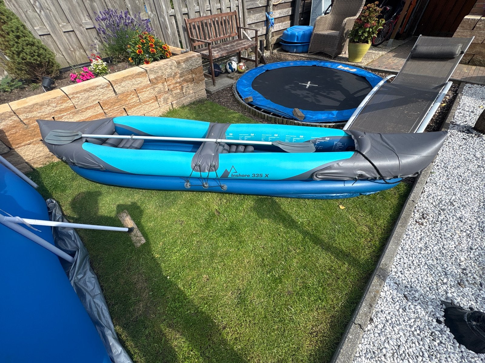 Opblaasbare Kajak Inshore 335 X - Zo goed als nieuw, Watersport en Boten, Kajaks, Ophalen, Opblaasbaar, Zo goed als nieuw, 2-persoons