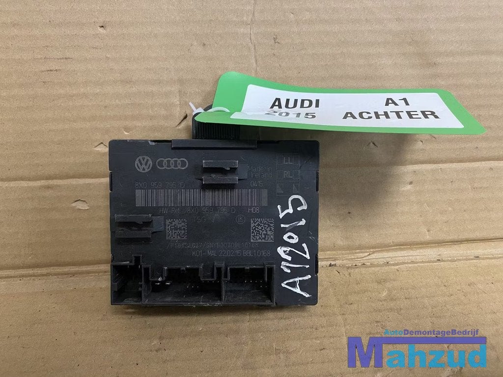 AUDI A1 Links rechts achter deur module 2010-2018 8X0959795D, Gebruikt, AUDI AG, Auto-Union-Strasse 1
85045  Ingolstadt, DE, Kundenbetreuung@audi.de