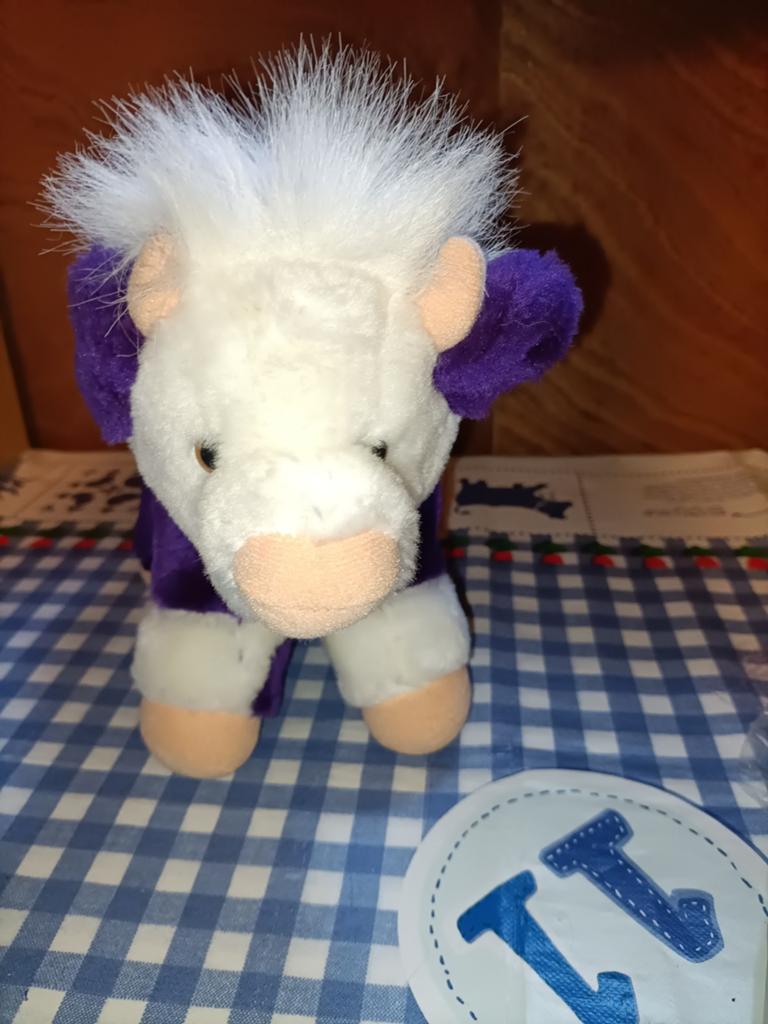 Vintage Milka koe knuffel met bel 22 cm, Ophalen of Verzenden, Zo goed als nieuw