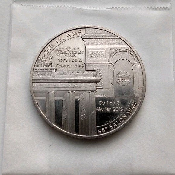 Jaarpenning WMF World Money Fair Berlin 2019 Monnaie Paris, Ophalen of Verzenden, Overige materialen, Buitenland