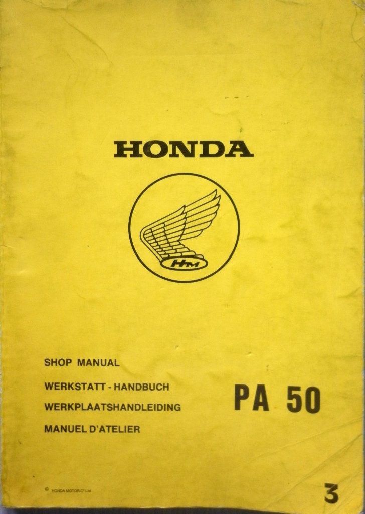 Honda PA50 werkplaatshandleiding (1259z), Ophalen of Verzenden, Gebruikt