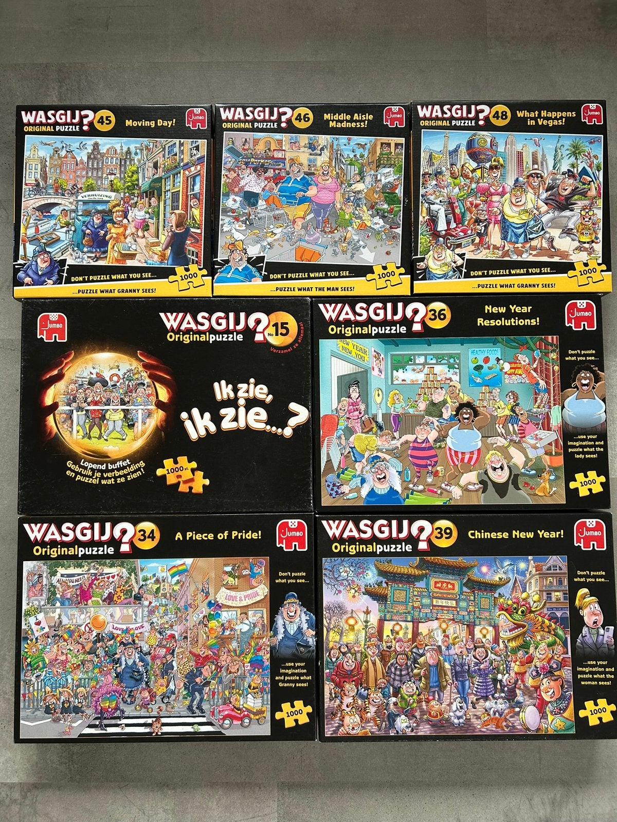 Wasgij puzzels, Ophalen of Verzenden, 500 t/m 1500 stukjes, Zo goed als nieuw, Legpuzzel