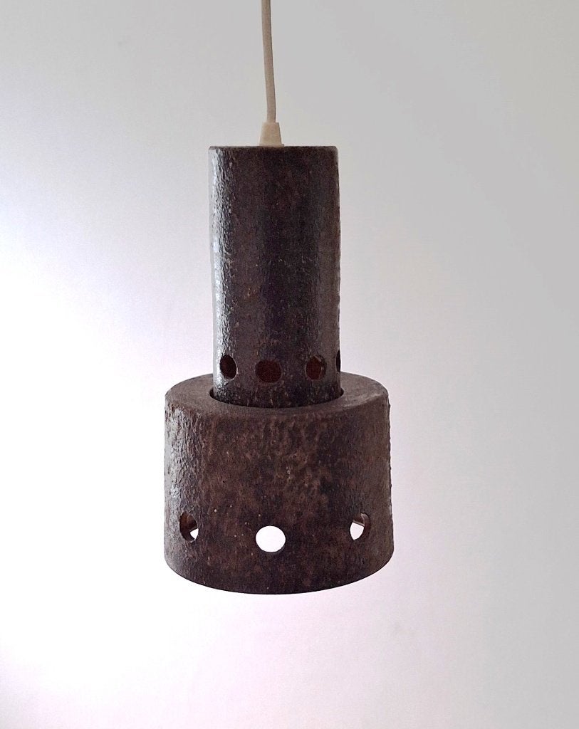 HANGLAMP VINTAGE, Keramiek, VINTAGE 60/70- JAREN, Zo goed als nieuw, E27 (groot)