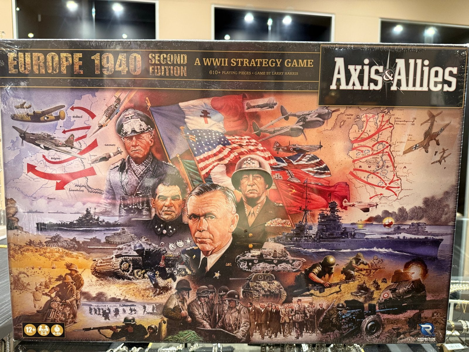 Axis & Allies Europe 1940 Tweede Editie Strategie Spel, Drie of vier spelers, Ophalen of Verzenden, Nieuw