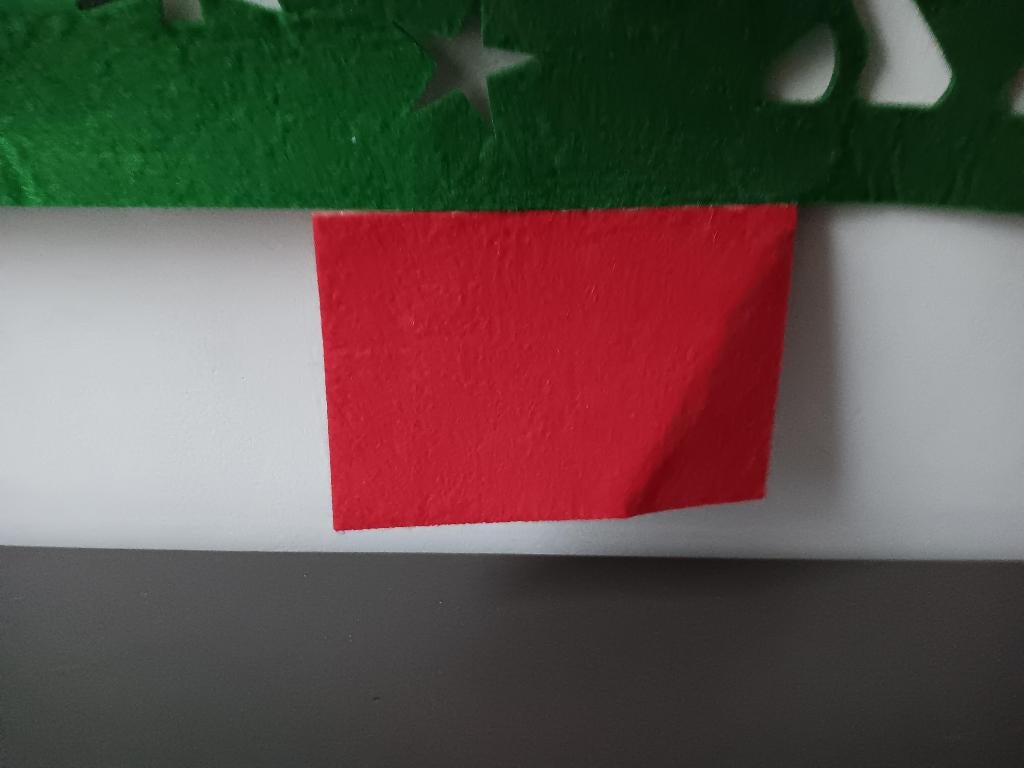 Grote vilten wandkerstboom groen met uitsneden, Ophalen of Verzenden, Gebruikt