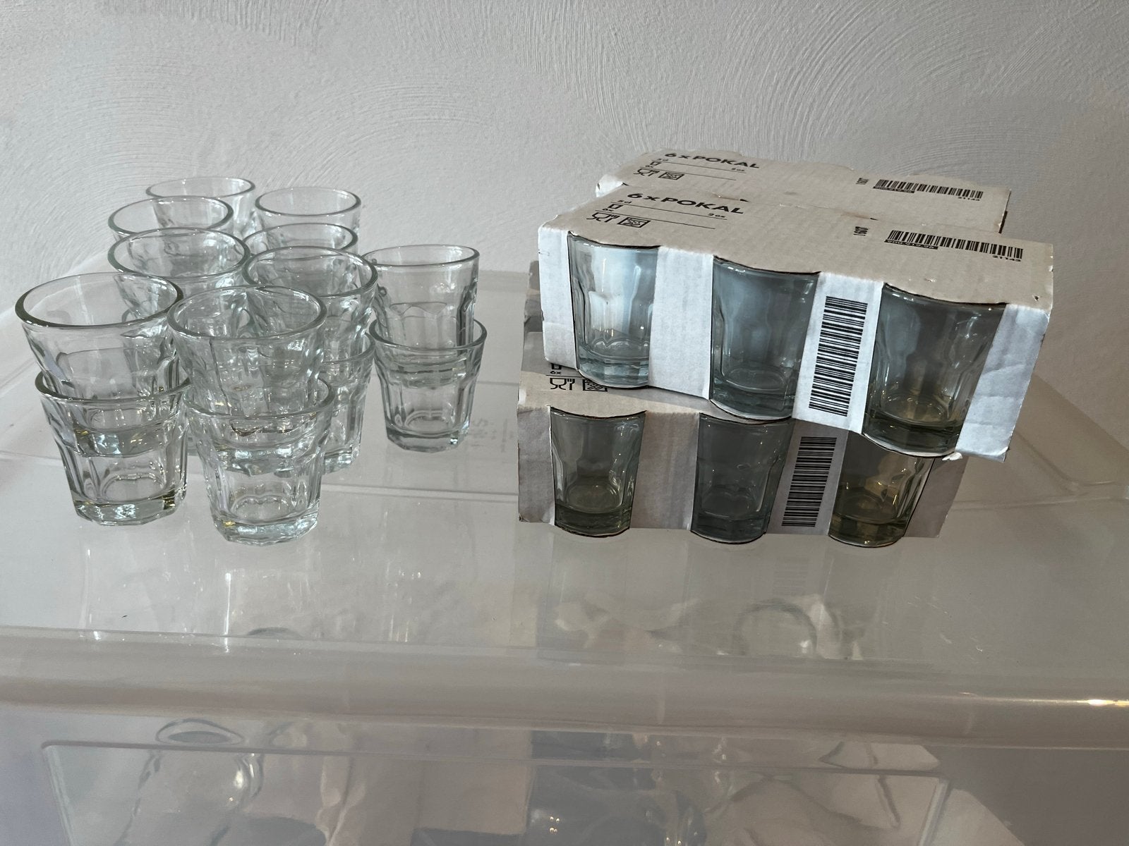 Diverse glazen en serviesgoed, Ophalen, Glas of Glazen, Gebruikt, Glas