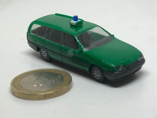 Opel Omega GLS POLIZEI Groen, Herpa, Hobby en Vrije tijd, Ophalen of Verzenden, Gebruikt, Auto, Herpa