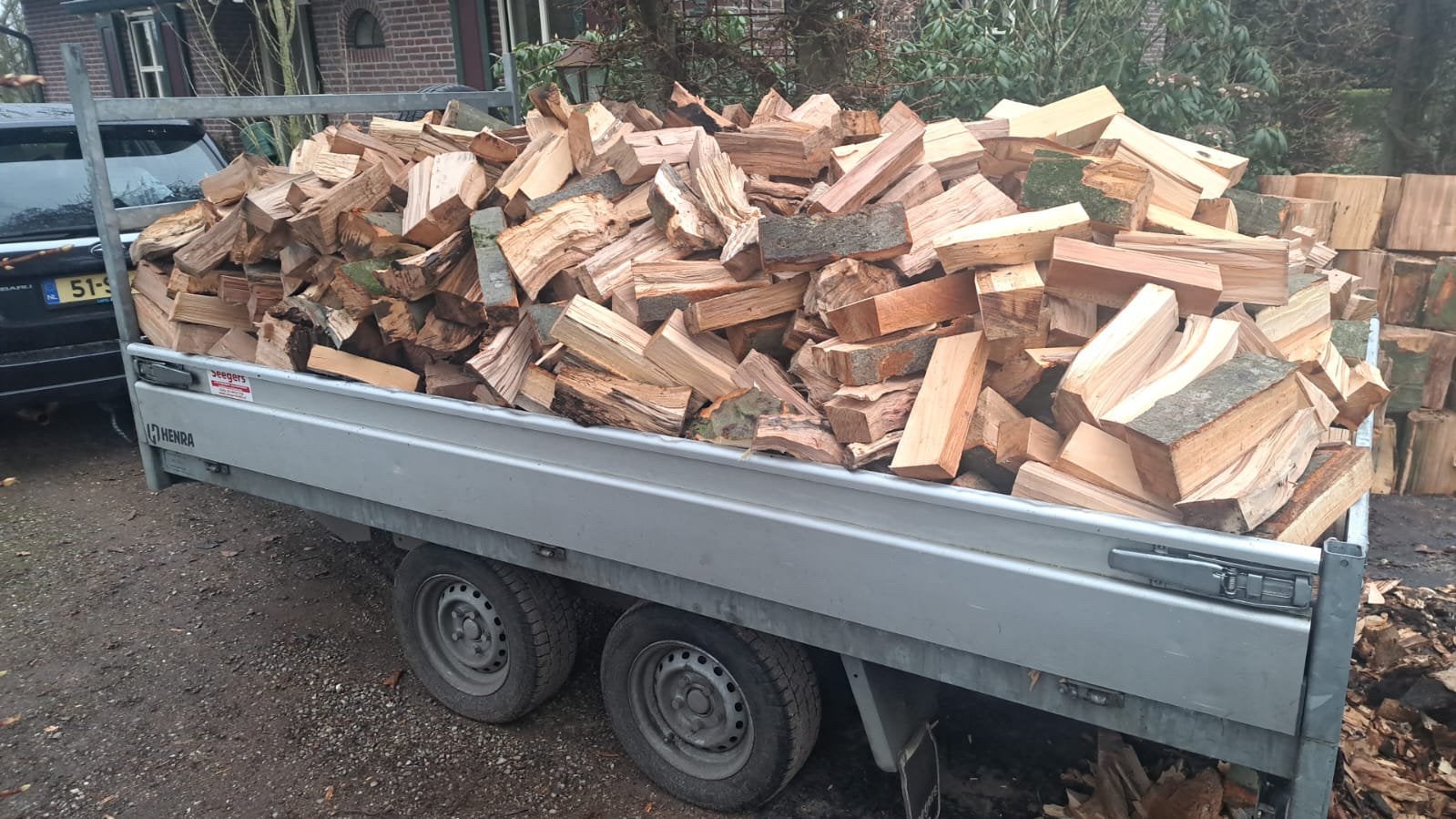 Te koop mooi droog haardhout., Tuin en Terras, Haardhout, Minder dan 3 m³, Ophalen of Verzenden