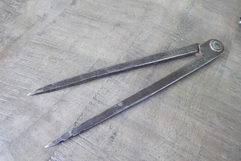 antieke metalen passer koperen deel scharnier, Antiek en Kunst, Antiek | Gereedschap en Instrumenten, Ophalen of Verzenden