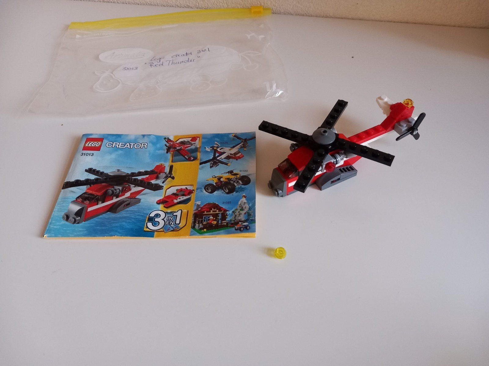lego creator 31013 - red thunder, Lego, Inclusief instructies, Ophalen of Verzenden, Zo goed als nieuw