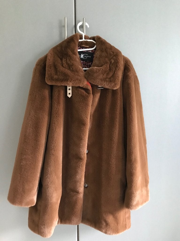 Prachtige Luisa Cerano Faux Fur Jas / Imitatiebontjas - 36, Bruin, Verzenden, Zo goed als nieuw, Luisa Cerano